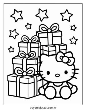 Hello Kitty boyama sayfası – okul öncesi, evde etkinlik