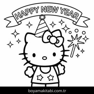 Hello Kitty boyama sayfası – eğitici aktivite, yaratıcılık