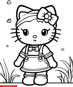 Hello Kitty boyama sayfası, Hello Kitty coloring page, , 