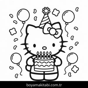 Hello Kitty boyama sayfası – evde etkinlik, ücretsiz yazdır