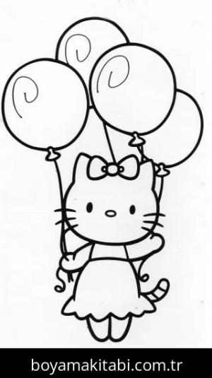 Hello Kitty boyama sayfası – ücretsiz yazdır, boyama etkinliği
