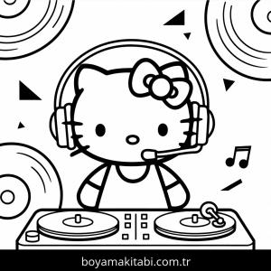 Hello Kitty boyama sayfası – yaratıcılığı geliştirir, keyifli zaman