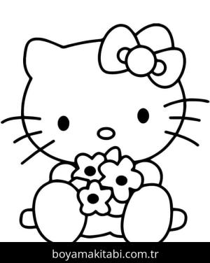 Hello Kitty boyama sayfası – okul öncesi, evde etkinlik