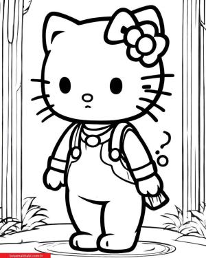 Hello Kitty boyama sayfası, Hello Kitty coloring page, , 