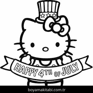 Hello Kitty boyama sayfası – boyama çalışması, yaratıcılığı geliştirir