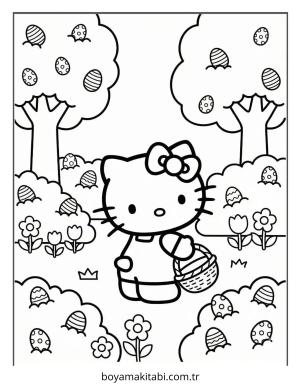 Hello Kitty boyama sayfası – evde etkinlik, ücretsiz yazdır