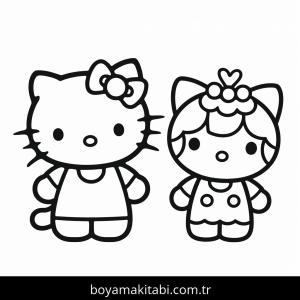 Hello Kitty boyama sayfası – renkli çizimler, okul öncesi