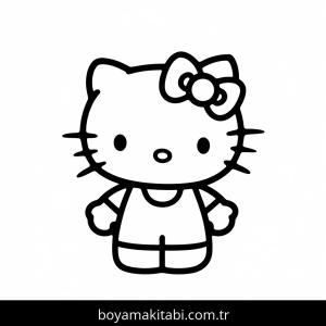 Hello Kitty boyama sayfası – ücretsiz yazdır, boyama etkinliği