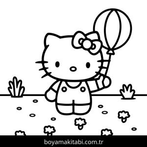 Hello Kitty boyama sayfası – yaratıcılık, eğlenceli etkinlik