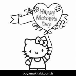 Hello Kitty boyama sayfası – renkli çizimler, okul öncesi