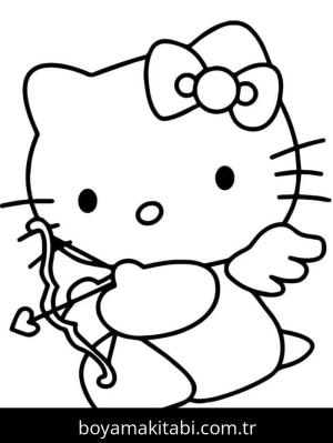 Hello Kitty boyama sayfası – renkli çizimler, okul öncesi