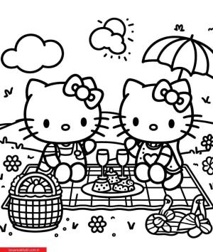 Hello Kitty boyama sayfası, Hello Kitty coloring page, , 