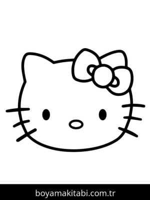 Hello Kitty boyama sayfası – kolay boyama, eğitici aktivite