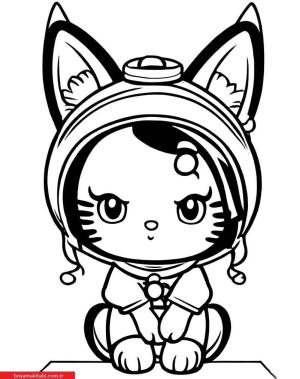 Hello Kitty boyama sayfası, Hello Kitty coloring page, , 