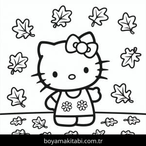 Hello Kitty boyama sayfası – evde etkinlik, ücretsiz yazdır