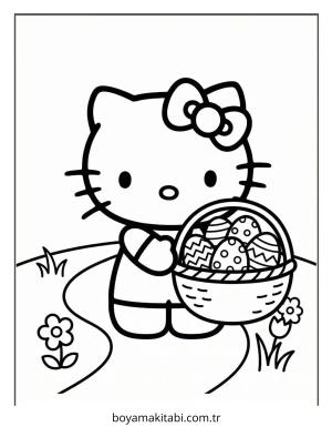 Hello Kitty boyama sayfası – keyifli zaman, renkli çizimler