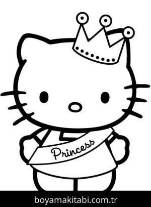 Hello Kitty boyama sayfası – PDF indir, sevimli karakter