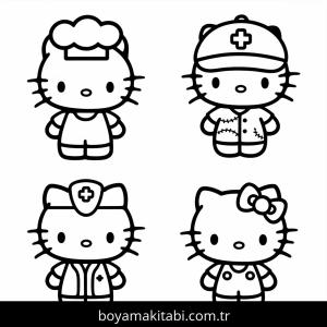 Hello Kitty boyama sayfası – okul öncesi, evde etkinlik