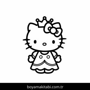 Hello Kitty boyama sayfası – çocuklar için, çizgi film temalı