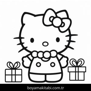 Hello Kitty boyama sayfası – eğitici aktivite, yaratıcılık