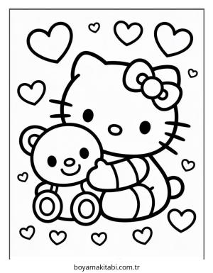 Hello Kitty boyama sayfası – boyama etkinliği, çocuk aktivitesi