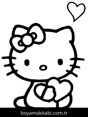 Hello Kitty boyama sayfası – PDF indir, sevimli karakter