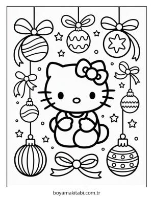 Hello Kitty boyama sayfası – PDF indir, sevimli karakter
