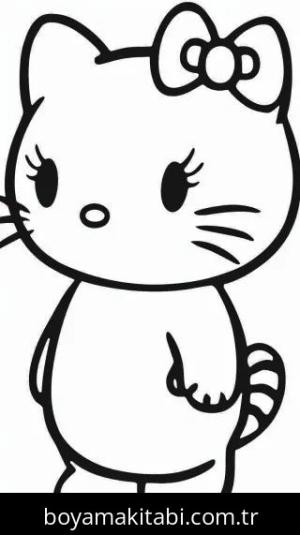Hello Kitty boyama sayfası – çocuklar için, çizgi film temalı