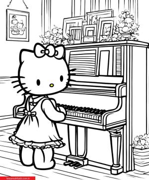 Hello Kitty boyama sayfası, Hello Kitty coloring page, , 