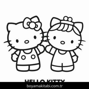 Hello Kitty boyama sayfası – evde etkinlik, ücretsiz yazdır