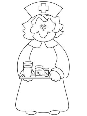 Hemşire boyama sayfası,  coloring page, Ücretsiz Hemşire, 