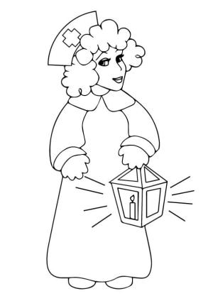 Hemşire boyama sayfası,  coloring page, Hemşireyi çiz, 