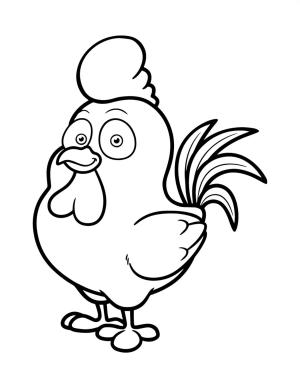 Hen boyama sayfası,  coloring page, Şirin Hen, 