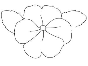Hercai Menekşe boyama sayfası, coloring page, Basit hercai menekşe,