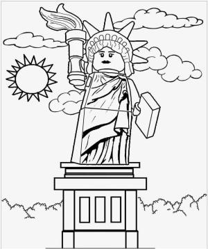 Heykel boyama sayfası,  coloring page, Özgürlük Heykeli Lego City, 