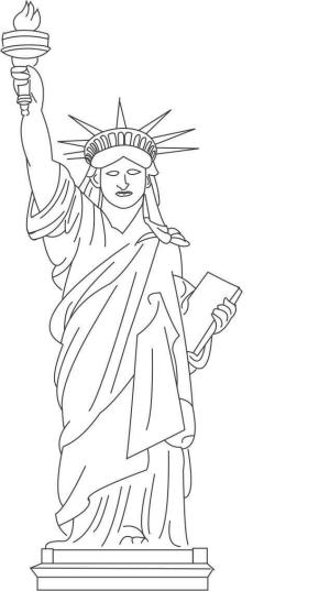 Heykel boyama sayfası,  coloring page, Özgürlük Anıtı, 