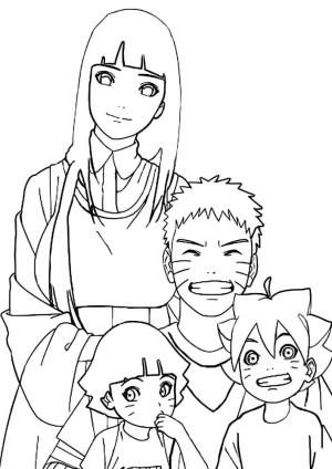 Hinata boyama sayfası,  coloring page, Hinata Ve Aile, 