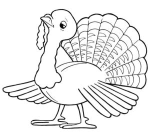 Hindi boyama sayfası,  coloring page, Satisfied turkey., 