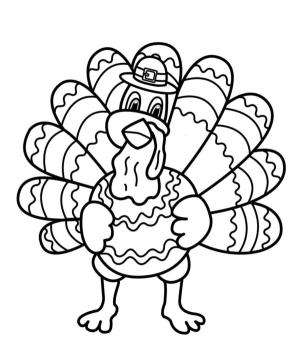 Hindi boyama sayfası,  coloring page, Çok renkli hindi., 