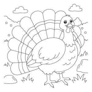 Hindi boyama sayfası,  coloring page, Tatlı Hindi, 