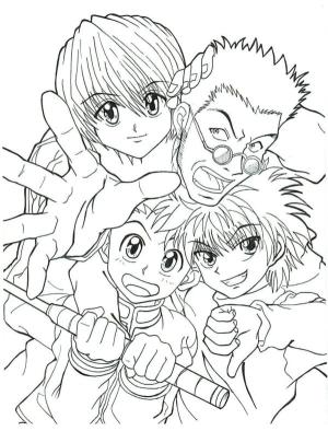 Hindi boyama sayfası,  coloring page, ハンターのヒーローが全員集合。, 