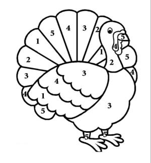 Hindi boyama sayfası,  coloring page, Sayıya Göre Türkiye Rengi, 