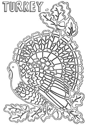 Hindi boyama sayfası,  coloring page, Karmaşık hindi boyama. 1, 