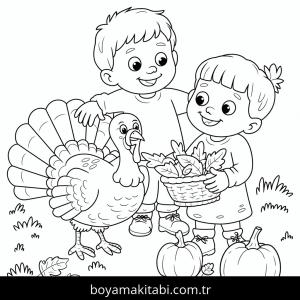 Hindi boyama sayfası – renkli çizimler, okul öncesi