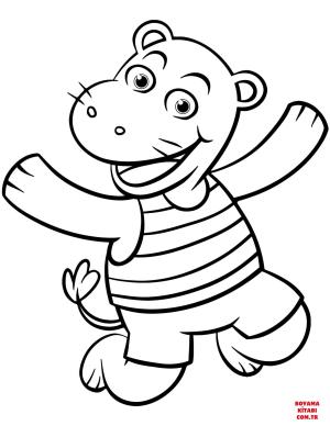 Hipopotam boyama sayfası, Hippopotamus coloring page, , hippopotamus cartoon hippo 