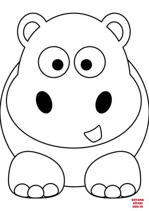 Hipopotam boyama sayfası, Hippopotamus coloring page, , hippopotamus cartoon hippo 