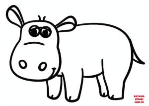 Hipopotam boyama sayfası, Hippopotamus coloring page, , hippopotamus cartoon hippo 