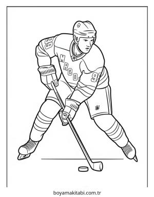 Hokey boyama sayfası – PDF indir, sevimli karakter