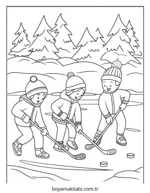 Hokey boyama sayfası – ücretsiz yazdır, boyama etkinliği