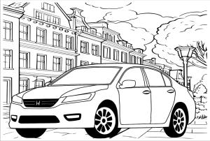 Honda boyama sayfası,  coloring page, Honda Araba, 